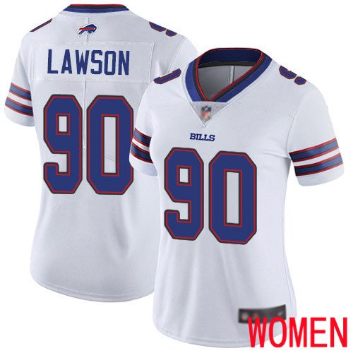 Women Buffalo Bills 90 Shaq Lawson White Vapor Untouchable Limited Player NFL Jersey